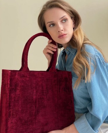 Шелковый тоут Grand (L) RUBY AMORUS! (Красный бархат) RUBY.AMORUS/L